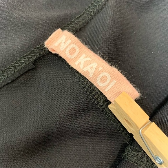 NO KA’ OI  leggings black orange gray and white - Picture 8 of 9